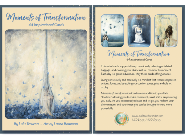 Moments of Transformation card deck by lulu and Live Life with Wonder